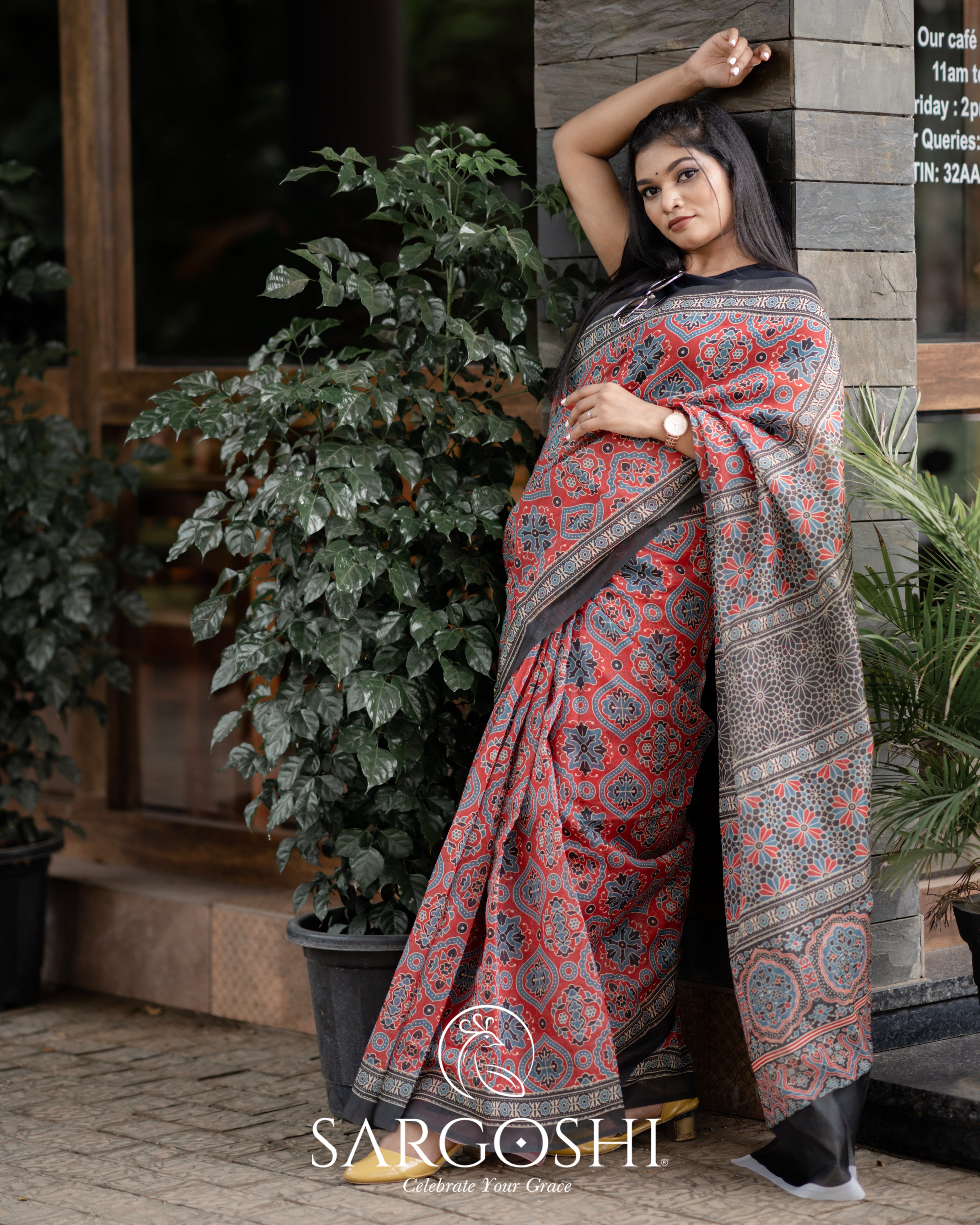 Chanderi Block Print Saree