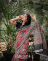 Chanderi Block Print Saree