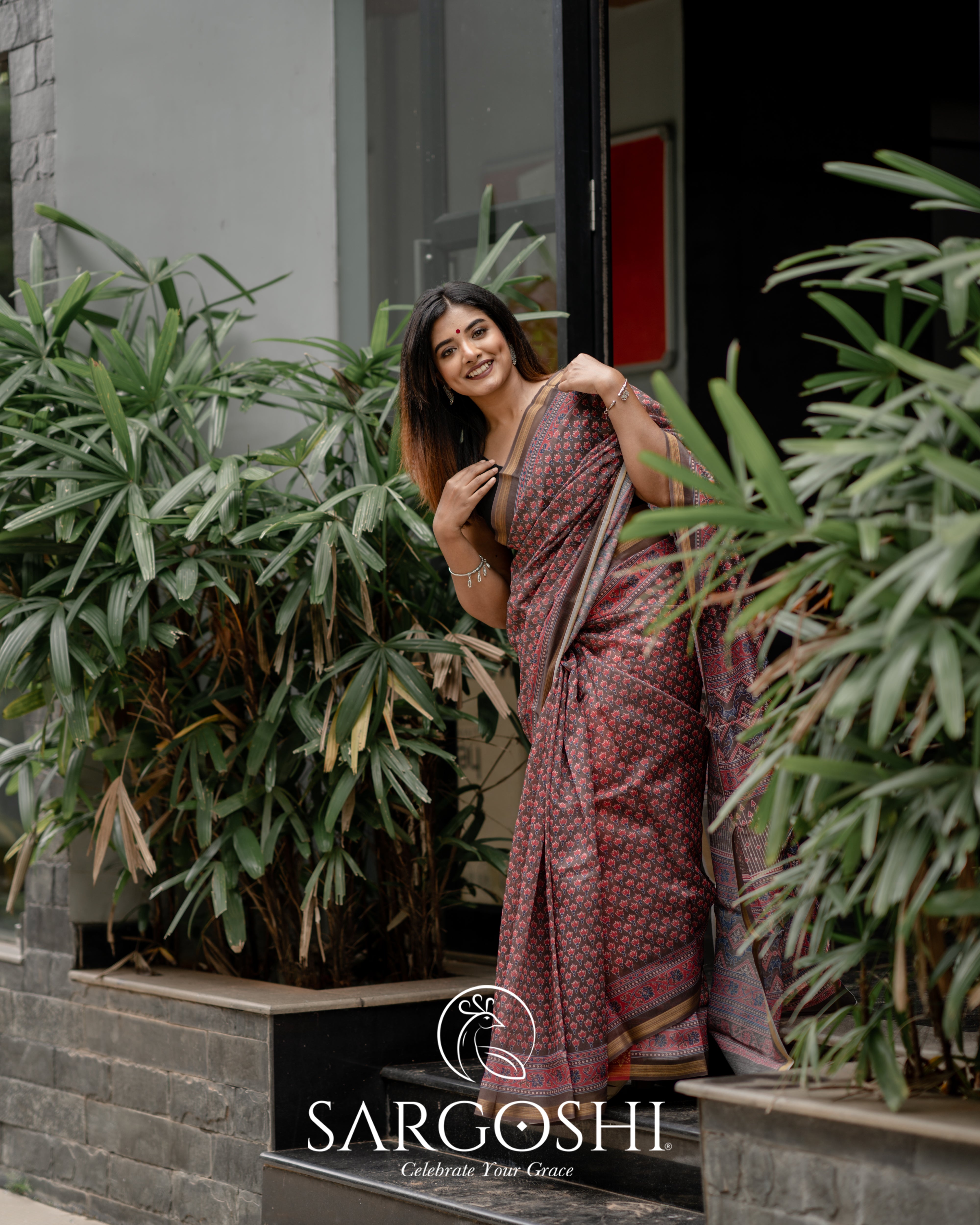 Chanderi Block Print Saree