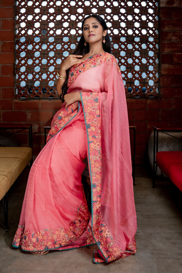 Premium Threadwork Saree