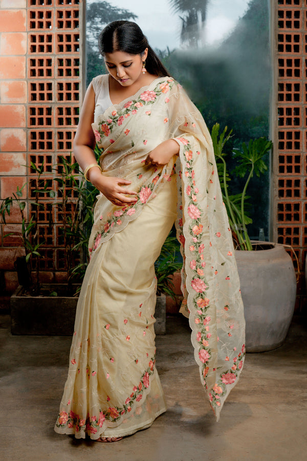 Premium Threadwork Saree