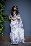 Chanderi Block Print Saree