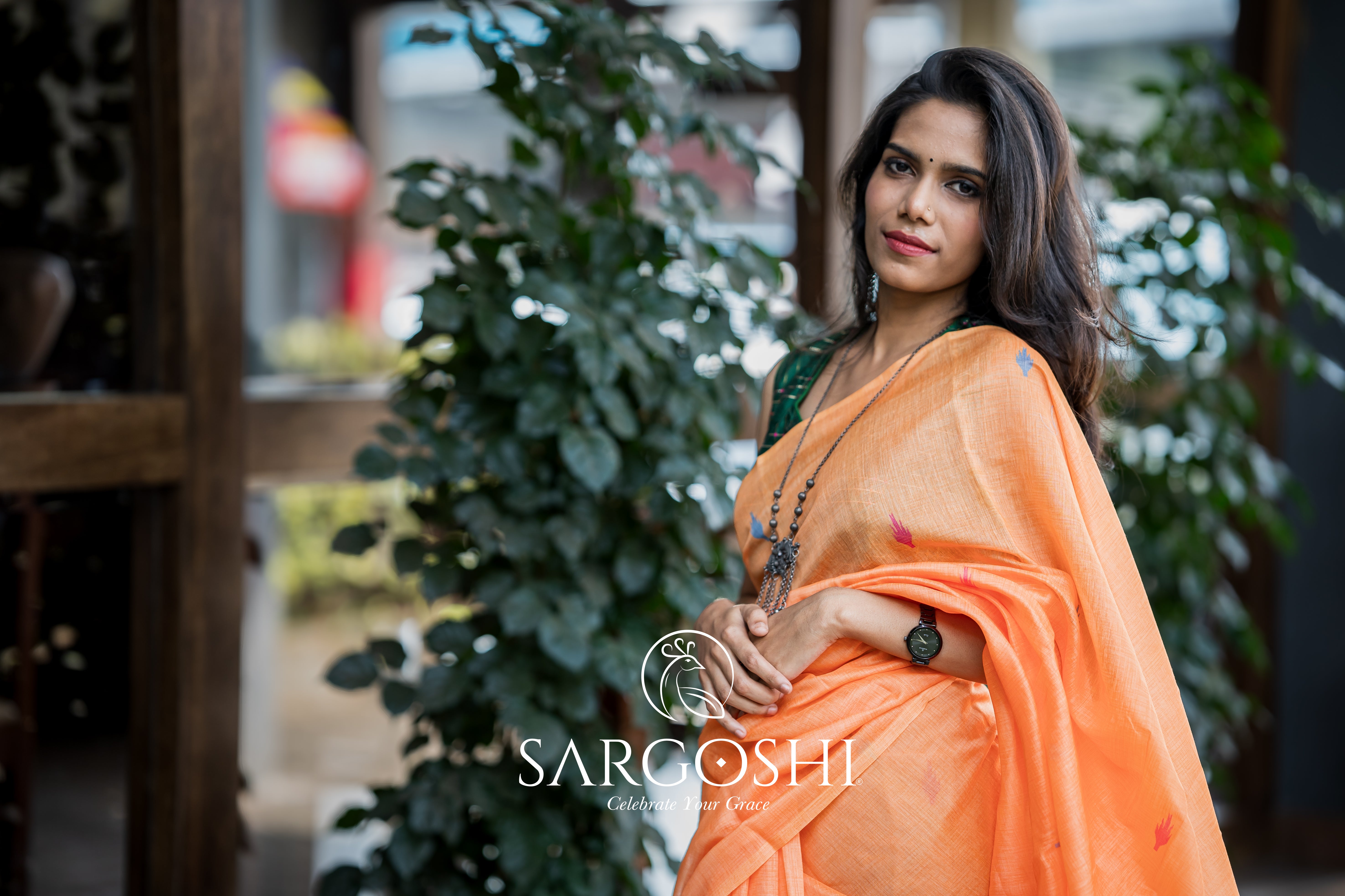 Chanderi Block Print Saree